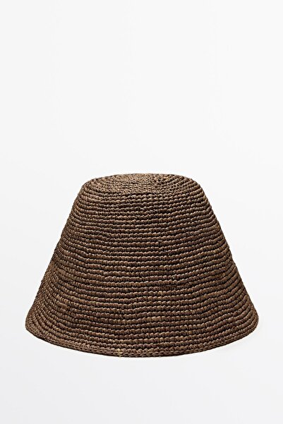 Massimo Dutti Küçük hasır bucket şapka