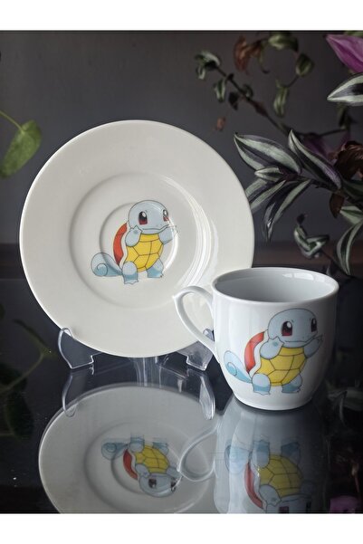 FERMATO 1 Person Squirtle Pokemon Series 2 Piece Coffee Set