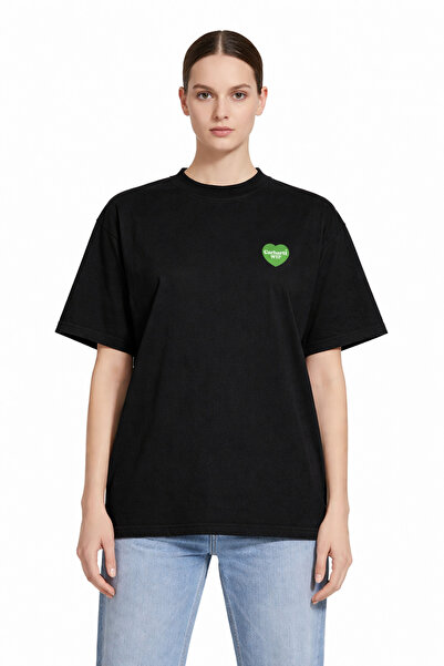 CAMBLYS تي شيرت قطني للجنسين من CARHART WIP بشعار على شكل قلب من الأمام، مقاس...