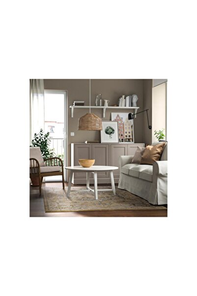 IKEA eskitme halı, bej-koyu bej, 160x230 cm, dikdörtgen, düz dokuma