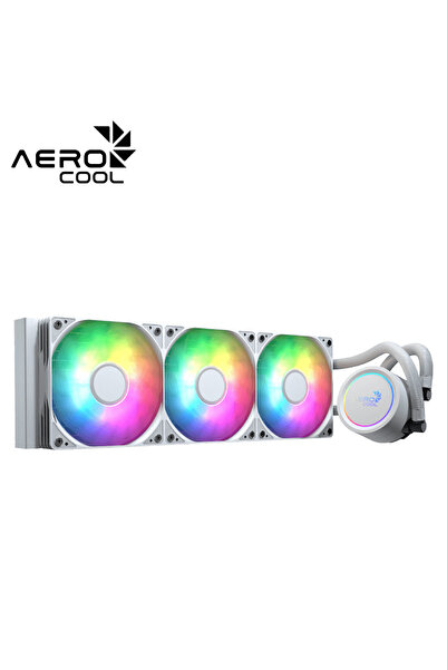 AEROCOOL Abyss L360R WHT Liquid CPU Cooler 360mm ARGB Triple Fan White High P...