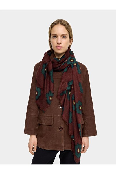 PARFOIS Kadın Yünlü Çiçek Desenli Şal