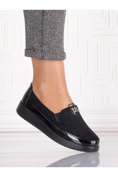 Botinelli Assia Women's Black Casual Shoes Made of Ecological Leather, Size 42