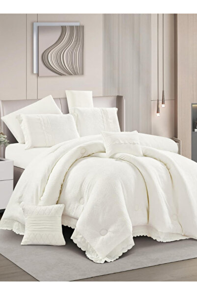 INREST Toile King Comforter Set 240 × 260 cm – Luxury 8 Pieces 100% Cotton Be...