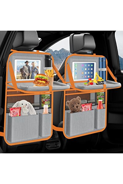 NO BRAND Car Organiser, Pack of 2 Car Seat Organiser, Large Backrest Protecti...
