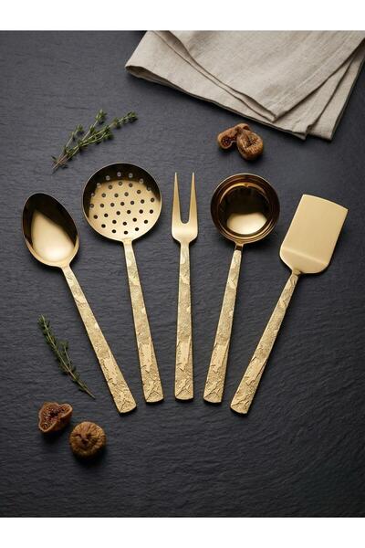 ONON Azur Gold Titanium 5 Piece Serving Set 18/10