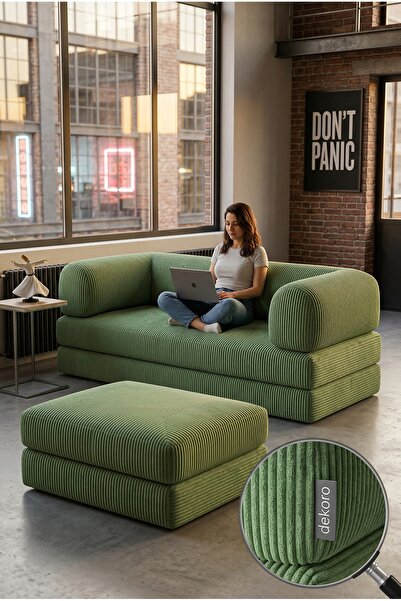 Dekoro Axis 160x240 Modüler Takım 50 DNS Bondex Fitilli Kadife Yataklı Koltuk...