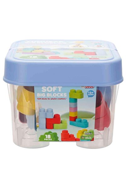Dede Oyuncak Soft Big Blocks Bucket 18 Pieces - Standard Standard