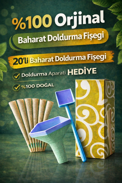 Greengo Baharat Doldurma Fişeği 20’li + Doldurma Aparatı Hediye