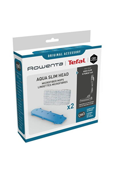Rowenta Kit de 2 mopuri din microfibra ZR009502, pentru capul de aspirare Aqu...