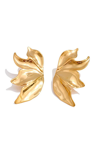 Eva Grace Sedona earrings, gold, made of 18K gold-plated stainless steel, in ...
