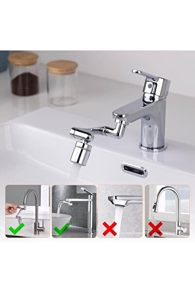 DANGRO 360° metal faucet extension, rotating, water saving, universal kitchen...