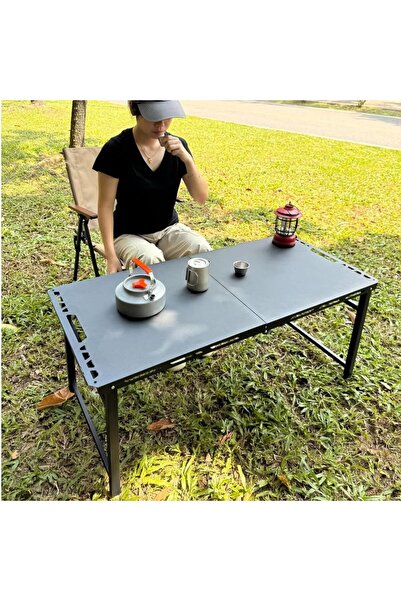AutoFamily Premium Aluminum Alloy Steel Foldable Camping Table – Lightweight ...