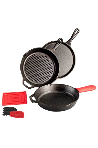 Lodge Essential Seasoned Cast Iron Pan Set