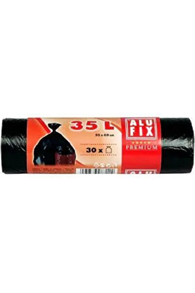 alufix BAGS 35LT 30PCS HDPE 53X60CM BLACK REGULAR MS3530UNI