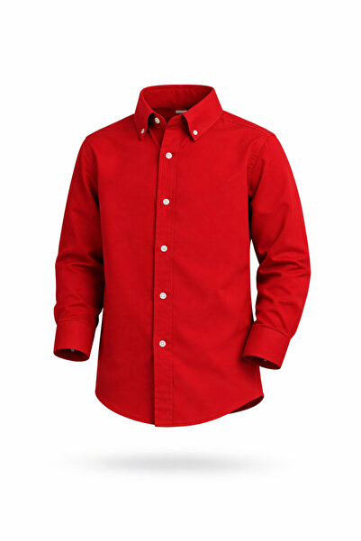 HER ŞEY NOTA www.herseynota.com Boys' Red Long Sleeve Shirt – School Event & ...