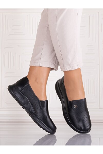 Hébé Pantofi casual negri de damă, confecționați din piele ecologică aurie, m...