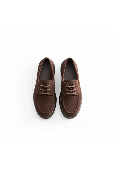 NE&VE SHOES Καφέ βελούδινα γυναικεία καθημερινά άνετα παπούτσια με κορδόνια