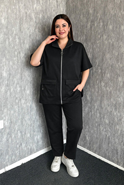 ModaPlaza Women's Plus Size Pants Set 7580