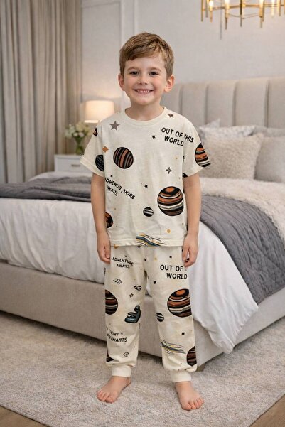 zahider αγορίστικο καλοκαιρινό κοντομάνικο σετ πιτζάμες από 100% βαμβάκι με σ...