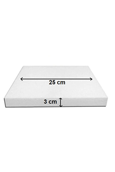 DEKORAS STRAFOR KÖPÜK KARE PASTA TABAN ALTLIĞI (25X25X3 CM)