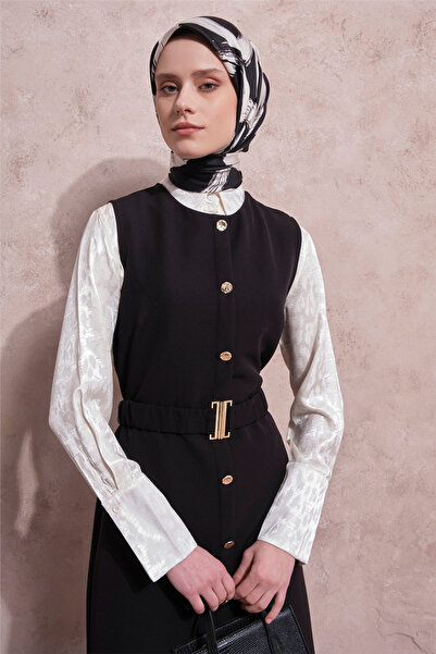 Armine Kemerli Jile Elbise Siyah