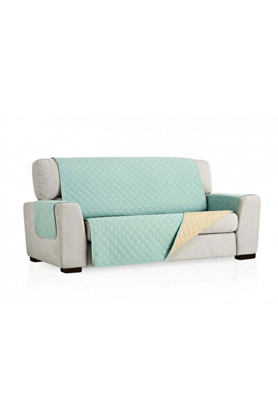 Sofazip Double-sided quilted sofa cover, mint-beige color Armchair (L = 55 cm)
