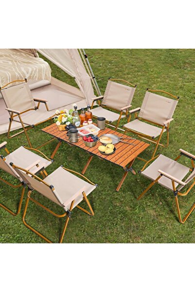 AutoFamily AUTO FAMILY Folding Aluminum Camping Table 60CM – Roll-Up Table, P...