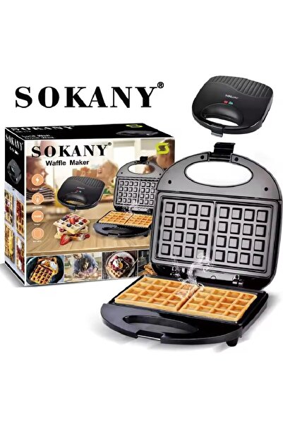 SOKANY جهاز إفطار منزلي مدمج 3 في 1 - صانع الوافل والتوست والساندويتش بقوة 75...