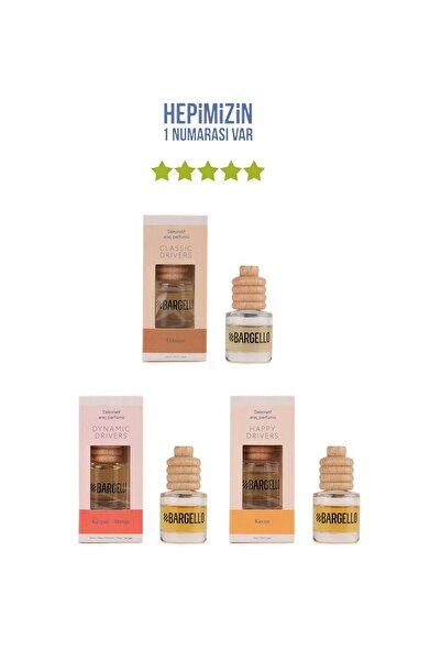 Bargello Odunsu + Karpuz-Mango + Kavun Araç Parfümü 8 ml