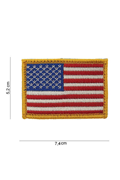VAN OS USA patch yellow border with velcro