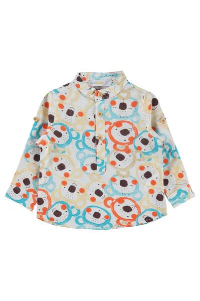 ZEYNEVA Тимо момчешка тениска с коала 6-18 месеца - Бежова