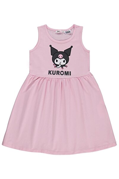 kuromi 6-9 Yaş Elbise - Pembe