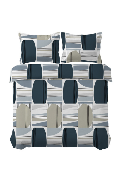 First Choice طقم غطاء لحاف مزدوج من داميان مصنوع من القطن الساتان بنسبة 100%،...