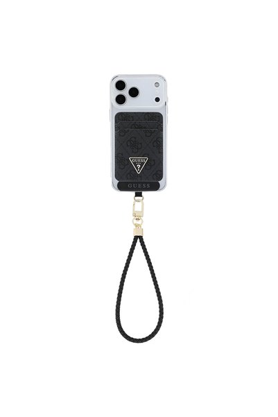 Guess Original Licensed Wrist Strap Magnetic Card Holder 2in1 Accessory Set Black