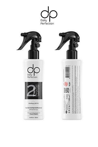 dp Daily Perfection Çift Fazlı Fön Suyu Pamuk Sütü 200 ml Isıya Karşı Koruma Kolay Tarama ve Yoğun Nemlendirme