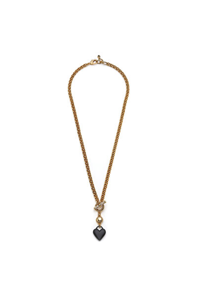 Mon Reve Auralyn Kalp Charm Altın Kaplama Zincir Kolye