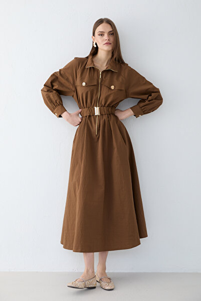 Melike Tatar Button Detailed Dress 32-2679