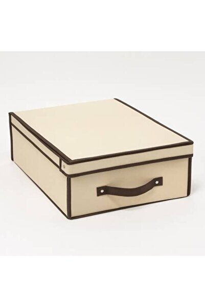 Biki 45X30X20 cm Beige Fabric Storage Box Practical Cabinet Organizer