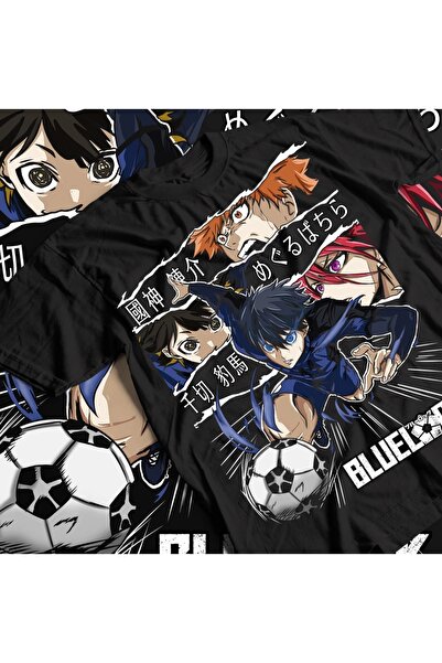 Touz Moda Μπλουζάκι Anime Bluelock με στάμπα, unisex, oversized