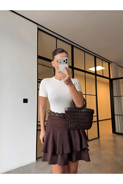 BB Bensu Buyruk Rochie cu curea și volane