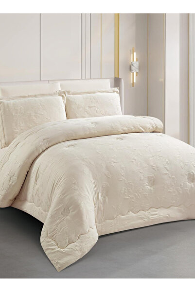 INREST Liora Beige Single Comforter Set 170 × 230 cm Luxury 4 Pieces 100% Mic...