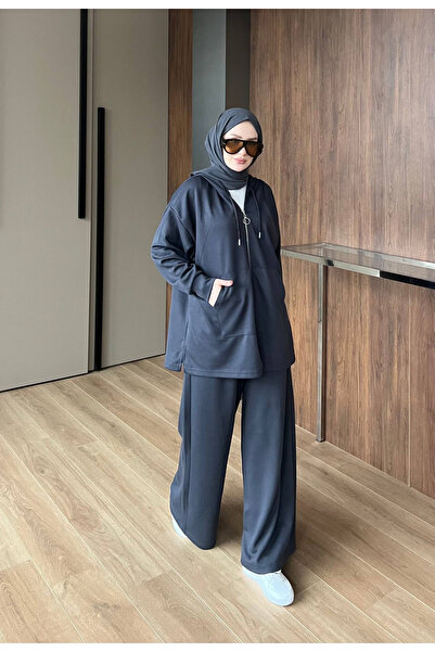 vikitekno Women's Premium Modal Fabric Hooded Two-Piece Set