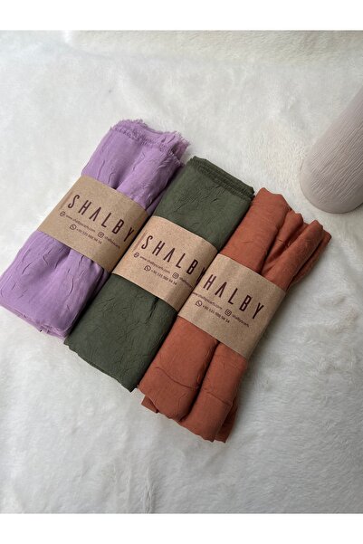 shalby Tesettür Bamboo Crash Shawl (Set of 3)