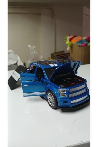 Kayra Toy Metal Model Collection 1 / 24 Scale F 350 Pickup Blue Truck 4X4 wit...