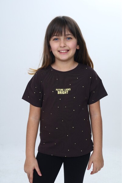 Toontoy Κοριτσίστικο μπλουζάκι με λαιμόκοψη ποδηλάτου, ανοιχτό στους ώμους, κ...