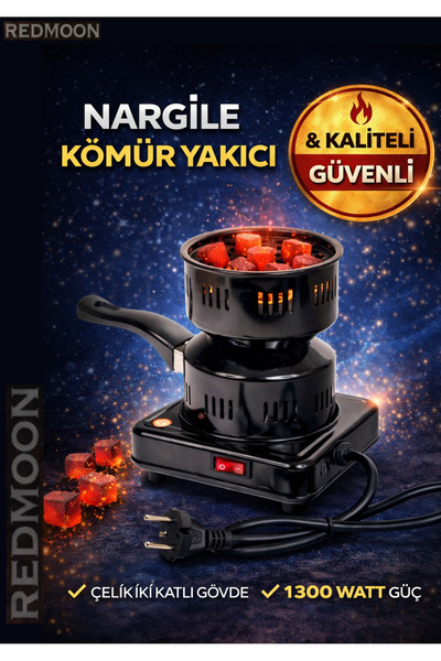 REDMOON Nargile Köz Yakma - Kömür Yakma Makinesi Kamp Ocağı Elektirikli Ocak