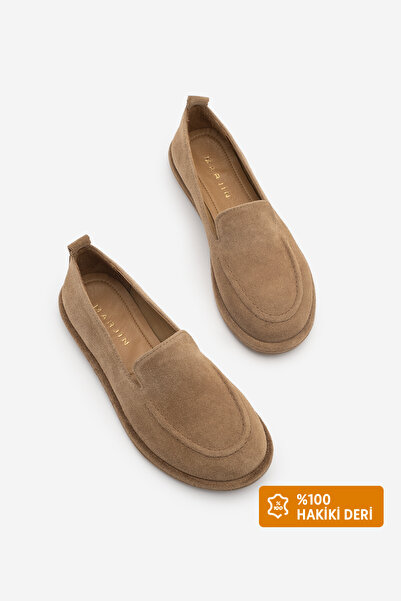 Marjin Γυναικεία παπούτσια loafer από γνήσιο δέρμα με λεπτομέρεια ραφής, casu...