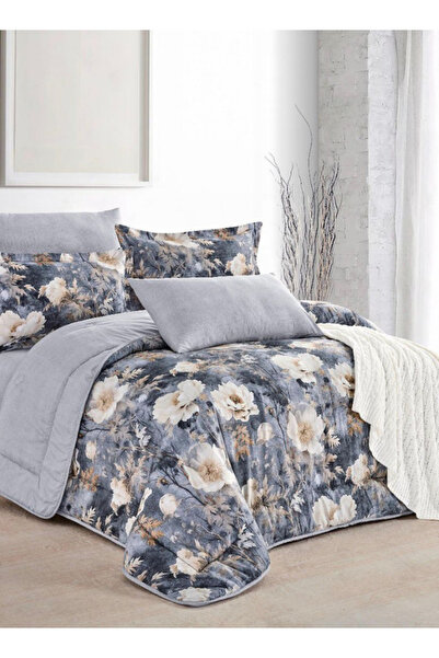 INREST King Comforter Set 230 × 250 cm Blue Blossom Garden Luxury 6 Pieces 10...