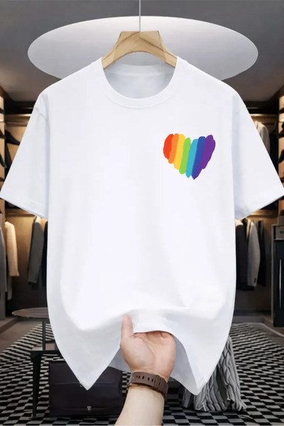 Pink Sky Premium Oversize T-Shirt 100% Βαμβάκι Unisex Άνετη Εφαρμογή Τάση Νέα...